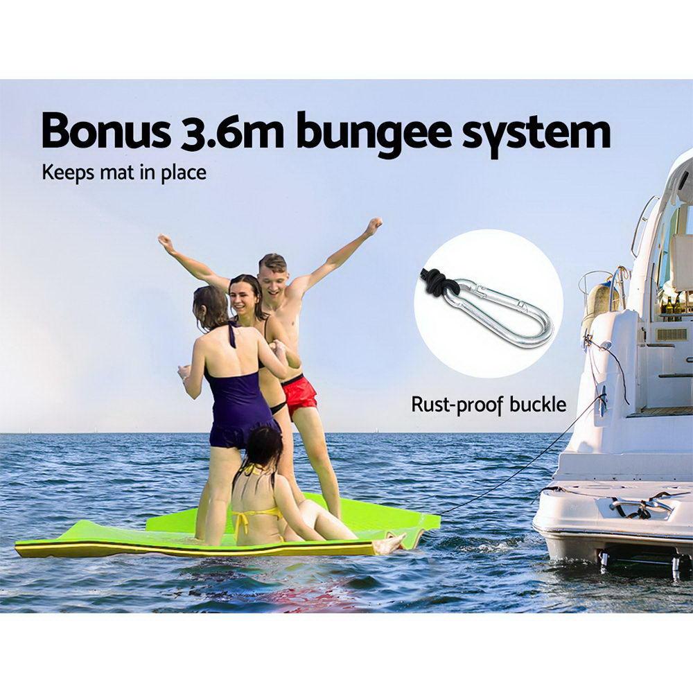 Weisshorn Floating Water Mat 3.5x1.8m Foam Pad Swimming Pool Island