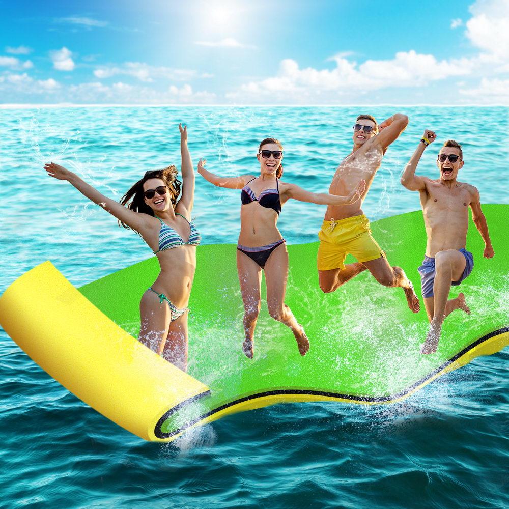 Weisshorn Floating Water Mat 3.5x1.8m Foam Pad Swimming Pool Island