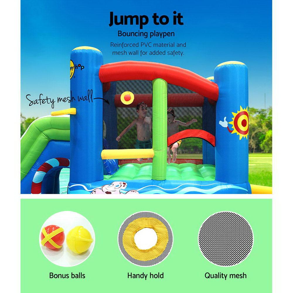 Happy Hop Inflatable Water Slide Jumping Trampoline Castle Bouncer Toy