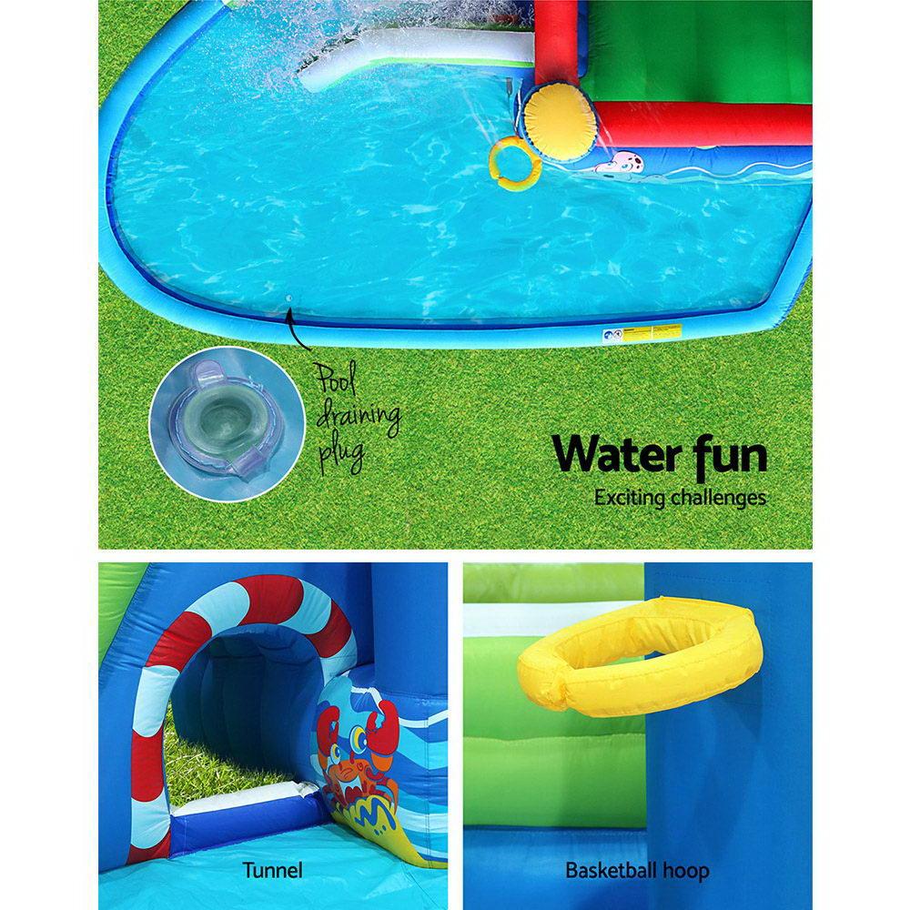 Happy Hop Inflatable Water Slide Jumping Trampoline Castle Bouncer Toy