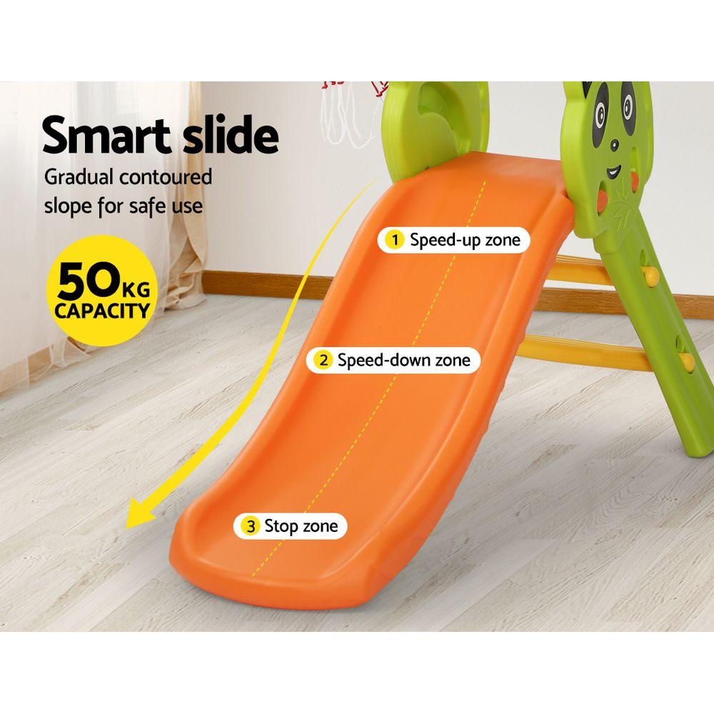 Keezi Kids Slide Set Basketball Hoop Indoor Outdoor Playground Toys