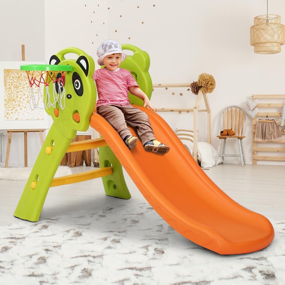 Keezi Kids Slide Set Basketball Hoop Indoor Outdoor Playground Toys