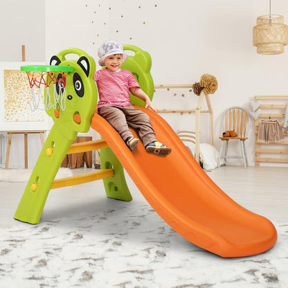Keezi Kids Slide Set Basketball Hoop Indoor Outdoor Playground Toys