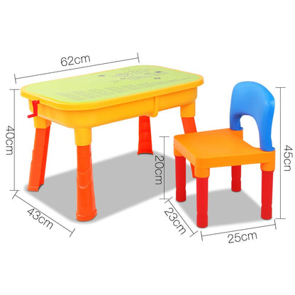 Keezi Kids Sandpit Pretend Play Set Sand Water Table Chair Outdoor